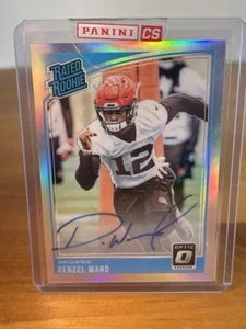 Donruss Optic #198 2018 Denzel Ward automático 75/99 novato Cleveland Browns - Imagen 1 de 7