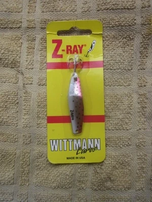 Vintage Wittman Lures Z-RAY zona shad red 1/4 oz New Nos Original Pack! - Image 1 of 4