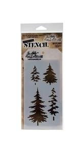 3 Pack - Tim Holtz Layered Stencil 4.125"X8.5"-Woodland - THS-071 - Picture 1 of 2