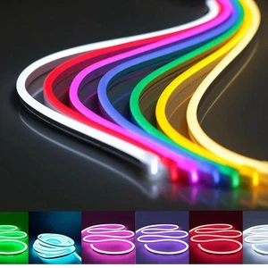 12V Flexible LED Strip Waterproof Sign Neon Lights Silicone Tube 1M 2M 3M 5M USA - Picture 1 of 34