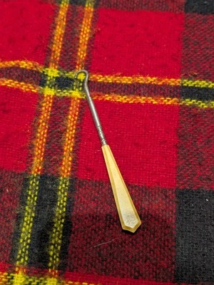 Vintage Shoe Boot Corset Lace Button Puller Hook, Celluloid handle - Image 1 of 3