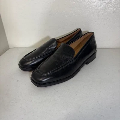 Туфли женские Madewell размер 7 черные кожаные с квадратным носком мокасины плоские - Изображение 1 из 4