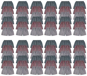 72 Pack of Mens Boxer Briefs Underwear Bulk, 100% Cotton, Soft, Comfortable - Picture 1 of 14