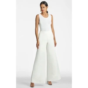 Sachin & Babi Lana Solid White Pants Wide Leg Size 8 - Picture 1 of 4