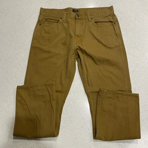 J. CREW Mens The Sutton Slim Chino Trousers W33 L30 Actual W33 L29 Brown Cotton - Picture 1 of 6