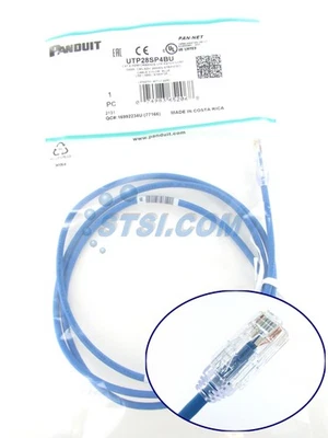 Panduit UTP28SP4BU Cat6 28awg Network Patch Cable, 4 Ft Blue ~STSI - Image 1 of 4