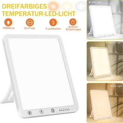MARKENLOS Tageslichtlampe 10000LUX LED Lichttherapie SAD UV-freie Dimmbar Timer tageslicht