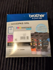 Brother LC30333PKS XXL INKvestment Tank 3 Pack Color Ink Cartridges DAMAGED BOX - Picture 1 of 2