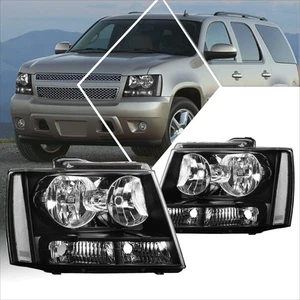 2Pcs Headlights(Headlamps) Assembly Compatible with 07-14 Chevy Tahoe Suburban,B - Picture 1 of 6