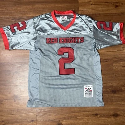 Camiseta deportiva de fútbol americano Headgear auténtica Med Deion Sanders #2 Red Knights High School Foto 1 de 4