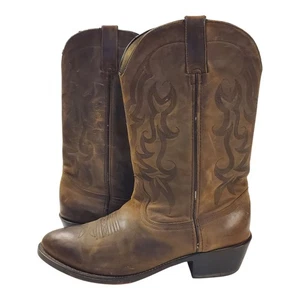 DURANGO Boots Mens Size 9.5 D Brown Leather Western Cowboy Rodeo Rancher DB922 - Picture 1 of 15