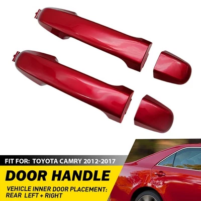 Manija exterior puerta trasera izquierda derecha roja para Toyota Camry 2012-2017 2016 2015 Foto 1 de 4