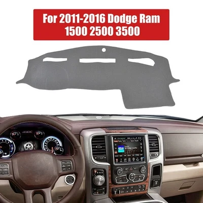 Gray Mat Dash Cover for 2011-2016 Dodge Ram 1500 2500 3500 Dashmat Dashboard Pad - Image 1 of 4