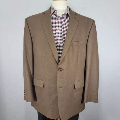 Abrigo Blazer Deportivo Para Hombre Izod Dos Botones Marrón Lúpulo Mezcla Poli Rayón 48R Foto 1 de 4