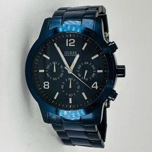  Reloj Hombre Cronógrafo Azul Icónico U0123G3 7.25" BATERÍA NUEVA  - Imagen 1 de 7