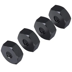 4 Stück 12 mm auf 14 mm Aluminium CNC Rad Sechskant Nabe Adapter Distanzscheiben für 1/10 SCX10/... - Bild 1 von 6