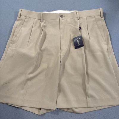 Pantalones cortos de golf 40 ALAN FLUSSER BRONCEADOS SIN HIERRO PLISADOS ABSORBENTES NUEVOS CON ETIQUETAS Foto 1 de 3