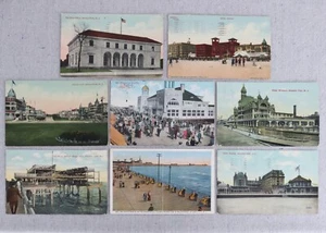 8 Antique New Jersey Postcards Asbury Park Atlantic City Boardwalk Hotels - Picture 1 of 3