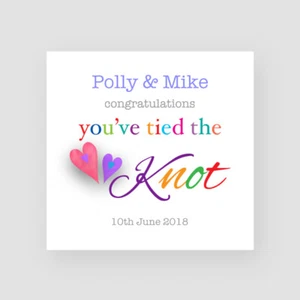 Personalised Handmade Wedding Day Card Congratulations Tied The Knot Congrats - Picture 1 of 5