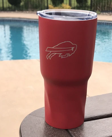 New Buffalo Bills Stainless Travel/Tailgate 30 Oz. Tumbler NFL Licensed Go Bills Cover
