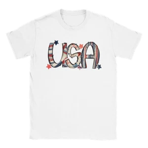 USA - Patriotic - 4th of July - America Crewneck T-shirt - Picture 1 of 10