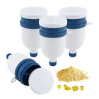 4pcs Protein Powder Funnel With Caps Shakers 3 Compartment Pill Storage Portable
