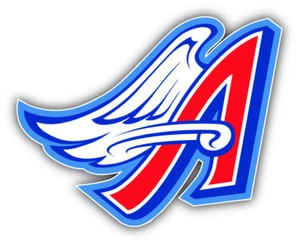 "Calcomanía pegatina para parachoques de ala de béisbol Anaheim Angels MLB - 3'', 5"" o 6""" - Imagen 1 de 1