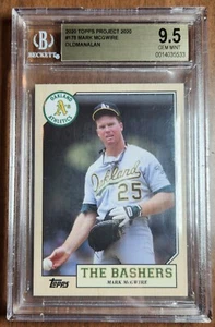 2020 Topps Project 2020 Mark McGwire Oldmanalan Art BGS 9.5 Pop 2 PR 3,224 GEM - Picture 1 of 2