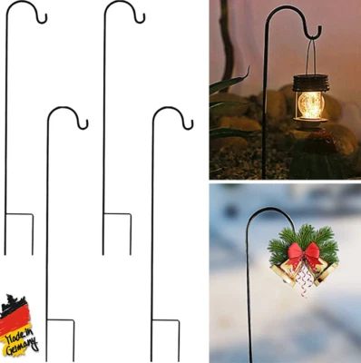 100CM 76CM Robuster Schäferhaken Metall Gartenstab mit Haken für Laternen 2/4er - Bild 1 von 4