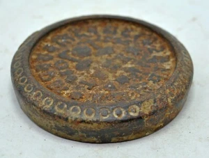 Antique Iron Mercantile Measuring Weight Original Old Gwalior State Seal 1 Seer  - Picture 1 of 4