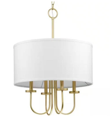 Colgante tradicional oro vintage Progress Lighting Odella 20" 4 luces Foto 1 de 3