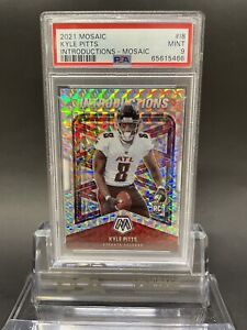 2021 Mosaic Introductions Kyle Pitts Silver Mosaic Prizm Rookie Card PSA 9