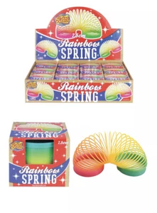 LARGE RAINBOW SPRING COIL SLINKY FUN KIDS TOY MAGIC STRETCHY BOUNCING NEW UK 6.5 - Picture 1 of 3