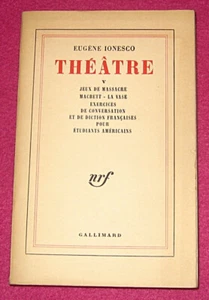 Eugène Ionesco. Théâtre V. 4 pièces. nrf Gallimard. 1974. - Picture 1 of 1