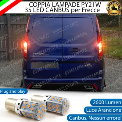 COPPIA LAMPADE FRECCE POSTERIORI LED FORD TRANSIT CONNECT 2 PY21W CANBUS - Immagine 1 di 4