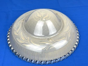 Beautiful Design C.1930 Glass Hanging Shade, 3 Holes for Chain, No Edge Chips! - Picture 1 of 19