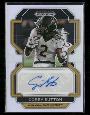 Corey Sutton 2022 Prizm Draft Picks Silver Prizm RC Auto - Image 1 of 2