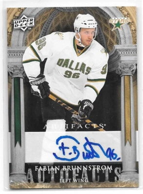 2009-10 Upper Deck Artifacts Autofacts Autograph #AFFB Fabian Brunnstrom - Image 1 of 2