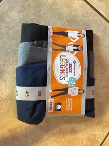 ๐งท Member's Mark Girl's Cotton Stretch Ankle Length Leggings, 3 Pack 4/5 ๐๐ - Picture 1 of 3