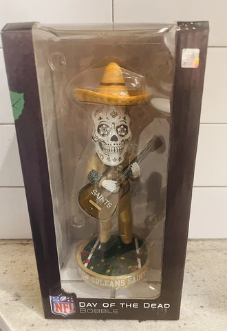 New Orleans Saints “Day of The Dead" Sugar Skull NFL Limited NFL Bobblehead FOCO Cover