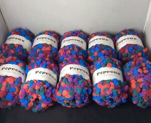 Crystal Palace Popcorn Yarn Jewel Tones 73 Yards Bulky Yarn Lot Of 10