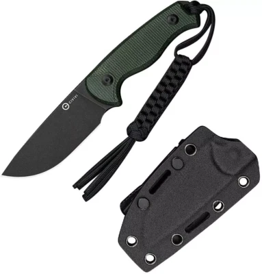 Cuchillo fijo Civivi Timberbark 3,25" 14C28N Sandvik hoja de acero mango Micarta Foto 1 de 4