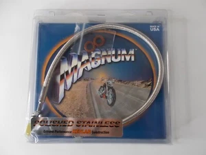 Magnum Polished Stainless Designer ABS Upper DOT Brake Line 20" 180° 7/16" - Bild 1 von 4