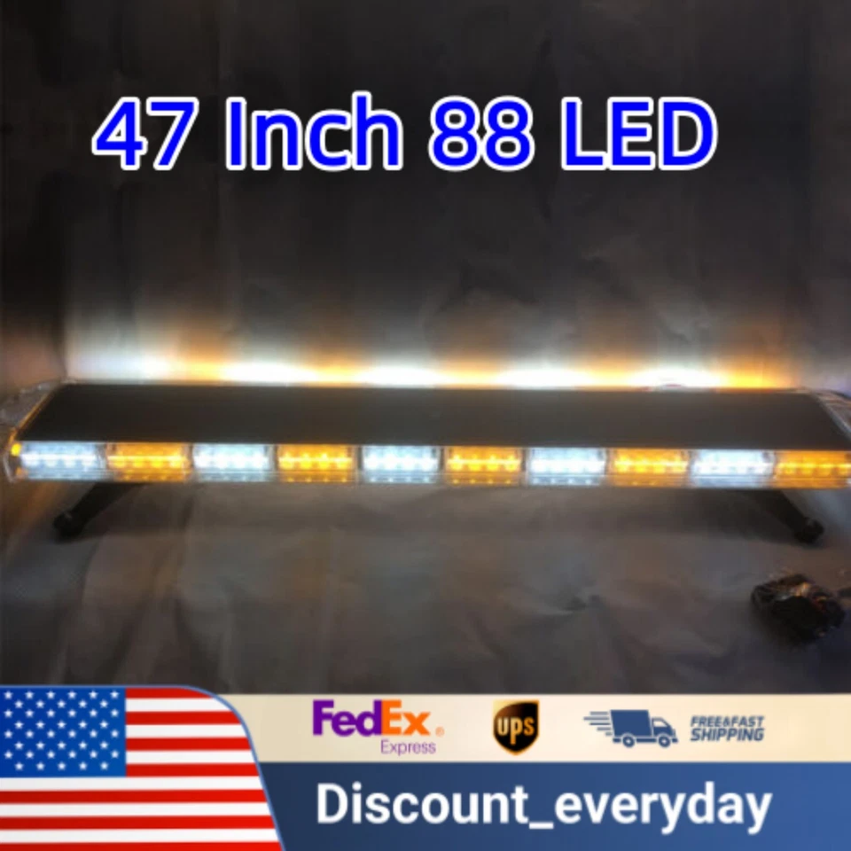 47 Inch 88 LED Emergency Beacon Warning Strobe Light Tow Truck Response Lamp Foto 1 de 4