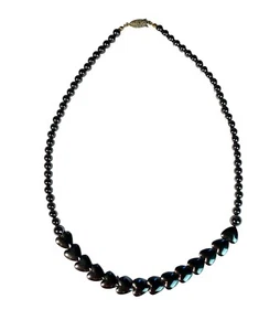 Collar con cuentas de esfera y corazón de metal 21 pulgadas 58,29 gramos [00b] - Imagen 1 de 6