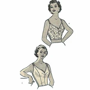 1950's Lingerie Pattern, Bustier Bra Top - Bust=40" (101.6 cm) - Picture 1 of 1