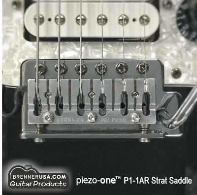 Brenner piezo-one P1-1AR 2-1/16" saddle no-modification Strat to hybrid guitar!  - Image 1 of 4