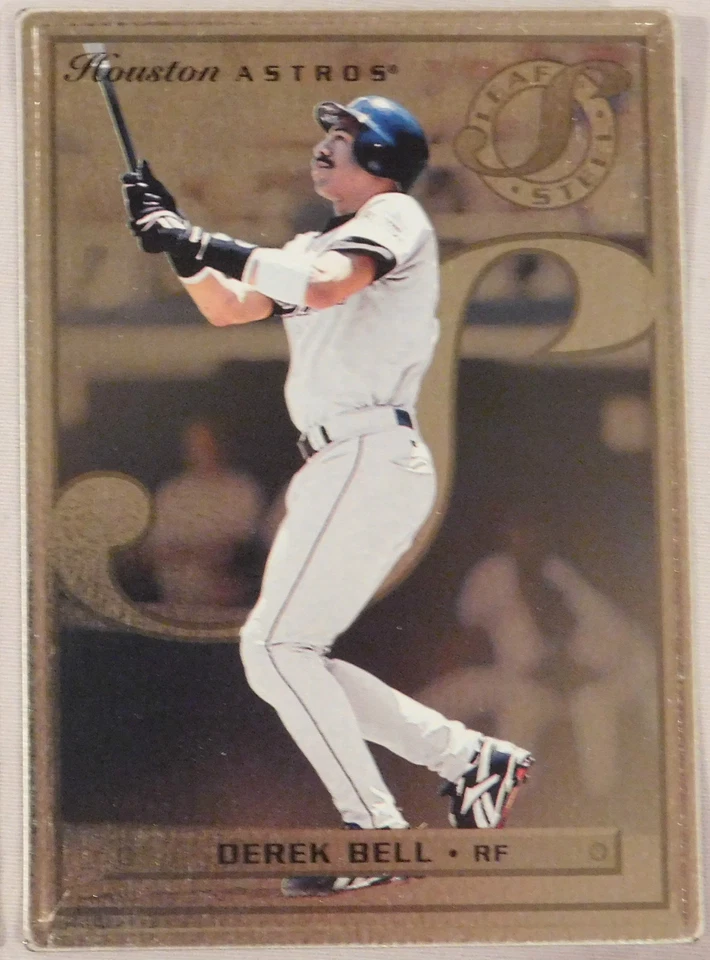1996 Leaf Preferred Steel Derek Bell Astros Baseball Card - Image 1 of 1