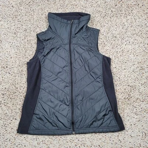 Columbia Vest Girls Large Black Fleece Lightweight Zip Outdoors Kids Youth A1* - Picture 1 of 11