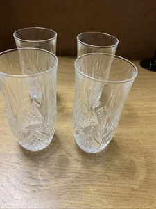  4 Vintage Wassergläser aus geschliffenem Kristallglas - Bild 1 von 6